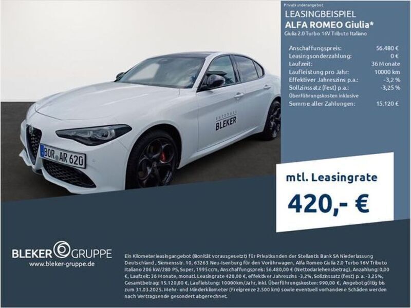 Unilackierung bianc Gebraucht 2024 Alfa Romeo Giulia Limousine | 49.780 € - Bild 1/3