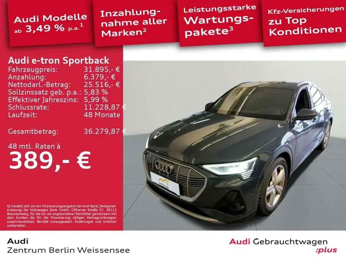 Gebraucht Audi e-tron S-Line 230 kW (313 PS) 2022 Plasmablau metallic SUV