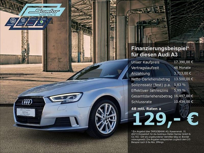 Silber Gebraucht 2016 Audi A3 Sport Limousine | 17.390 € (Fairer Preis) - Bild 1/4
