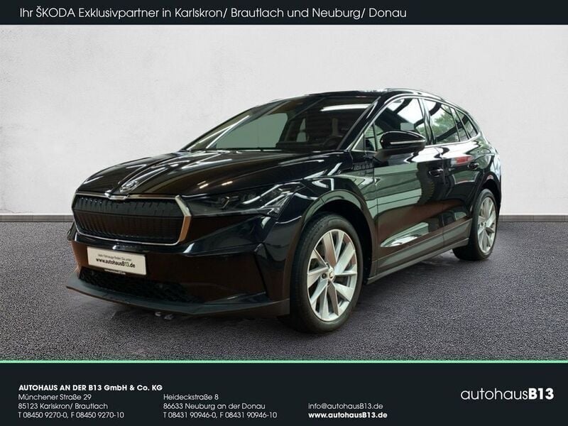 Blackmagic perleffekt (schwarz) Gebraucht 2022 Skoda Enyaq iV Suite SUV | 31.450 € (Guter Preis) - Bild 1/4