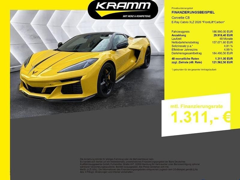 Nuova Corvette C8 655 CV (481 kW) 2025 Giallo Cabrio