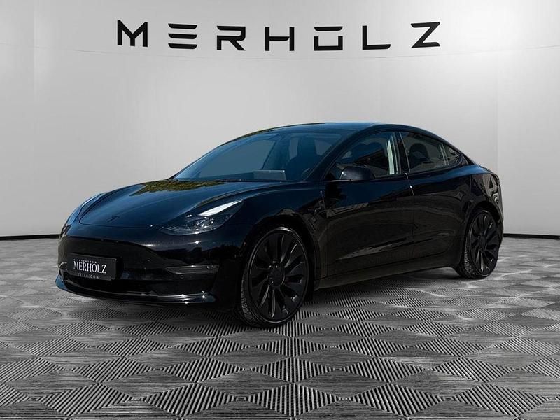 Schwarz Gebraucht 2021 Tesla Model 3 Performance Limousine | 25.390 € (Fairer Preis) - Bild 1/4