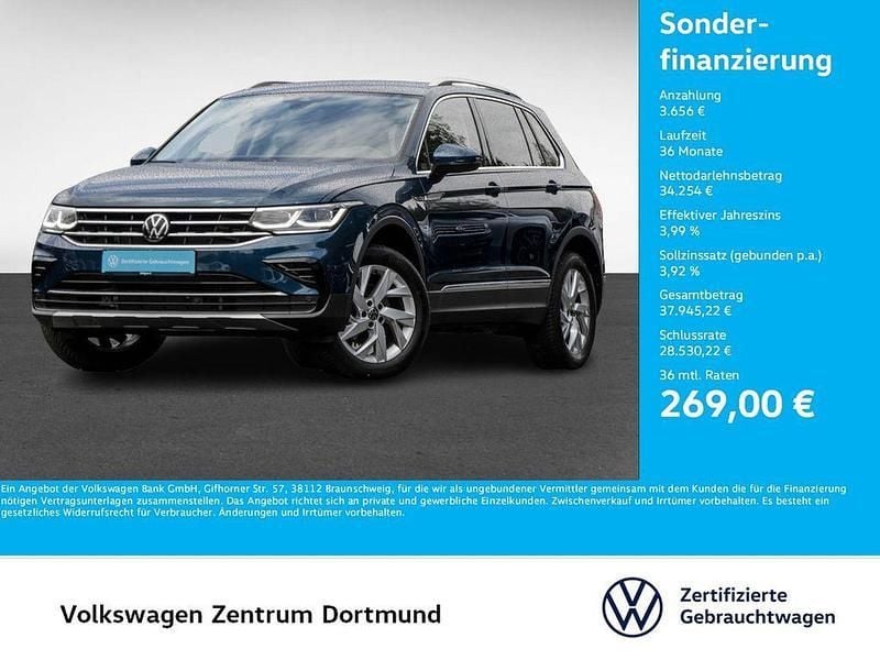 Blau Gebraucht 2024 VW Tiguan Elegance SUV | 37.910 € (Guter Preis) - Bild 1/4