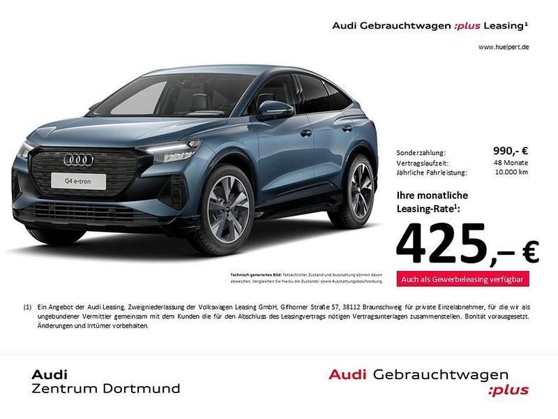 Geysirblau metallic Gebraucht 2025 Audi Q4 Sportback e-tron Advanced SUV | 48.744 € (Fairer Preis) - Bild 1/4