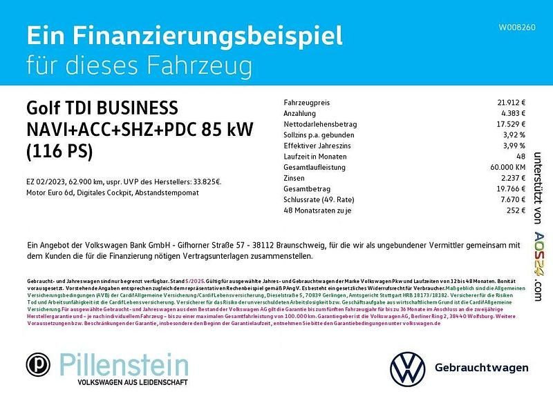 Gebraucht VW Golf VIII Business 116 PS (85 kW) 2023 Grau Limousine