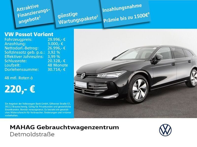 Grenadillschwarz metallic Gebraucht 2024 VW Passat Business Kombi | 29.996 € (Fairer Preis) - Bild 1/2