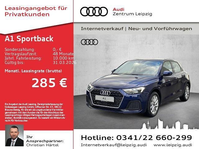 Blau Gebraucht 2025 Audi A1 Sportback Advanced Plus Kleinwagen | 24.990 € (Fairer Preis) - Bild 1/2