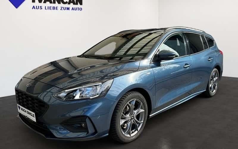 Blau Gebraucht 2021 Ford Focus ST-Line Kombi | 18.490 € (Guter Preis) - Bild 1/4