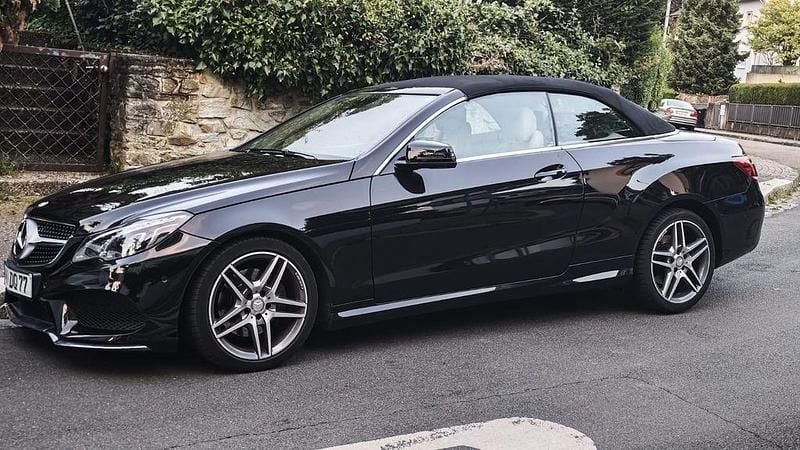 Schwarz Gebraucht 2015 Mercedes E220 Sport Edition Cabrio | 19.500 € (Etwas zu teuer) - Bild 1/4
