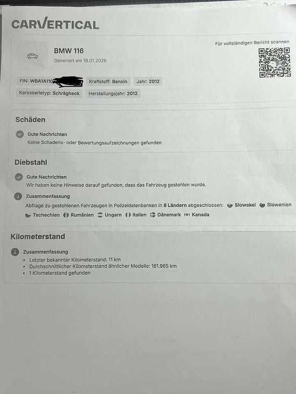 Gebraucht BMW 116 136 PS (100 kW) 2012 Kleinwagen