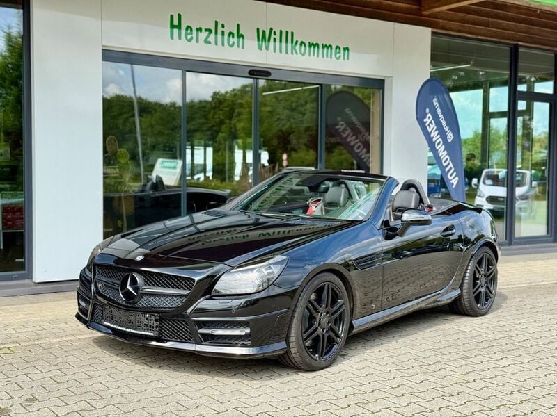 Schwarz Gebraucht 2012 Mercedes SLK350 AMG line Cabrio | 23.900 € (Fairer Preis) - Bild 1/4