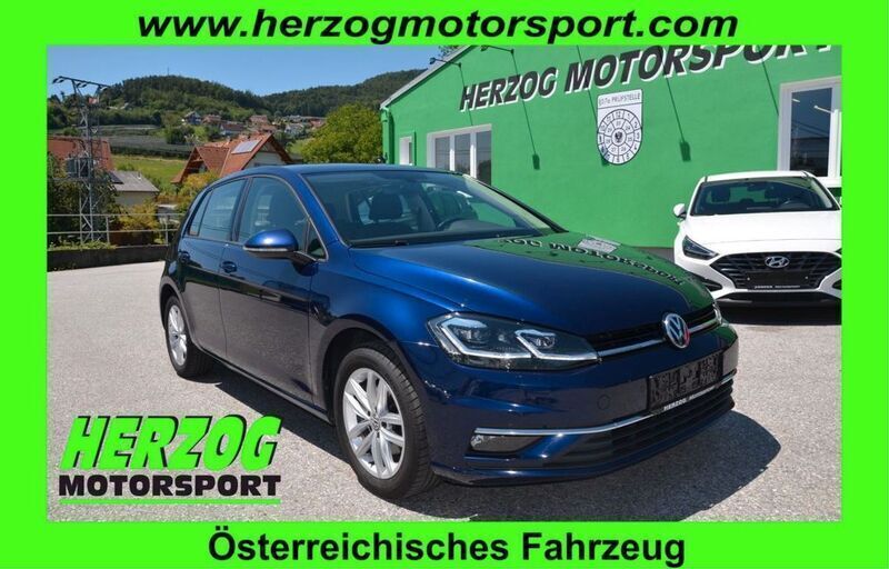 Blau Gebraucht 2019 VW Golf VII Limousine | 16.440 € (Guter Preis) - Bild 1/4