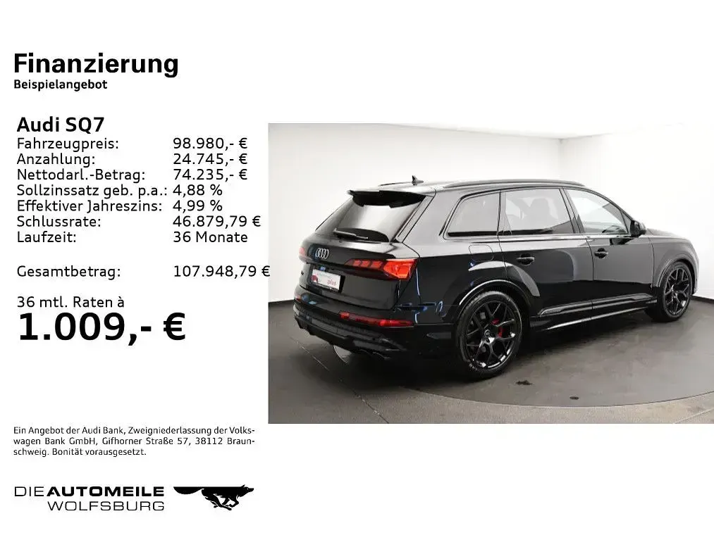 Gebraucht Audi SQ7 Ambiente 507 PS (372 kW) 2025 Mythosschwarz metallic SUV