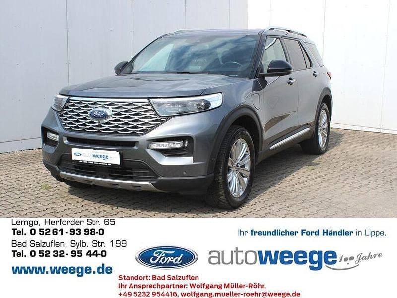 Grau (metallic) Gebraucht 2021 Ford Explorer Platinum SUV | 42.990 € (Fairer Preis) - Bild 1/4