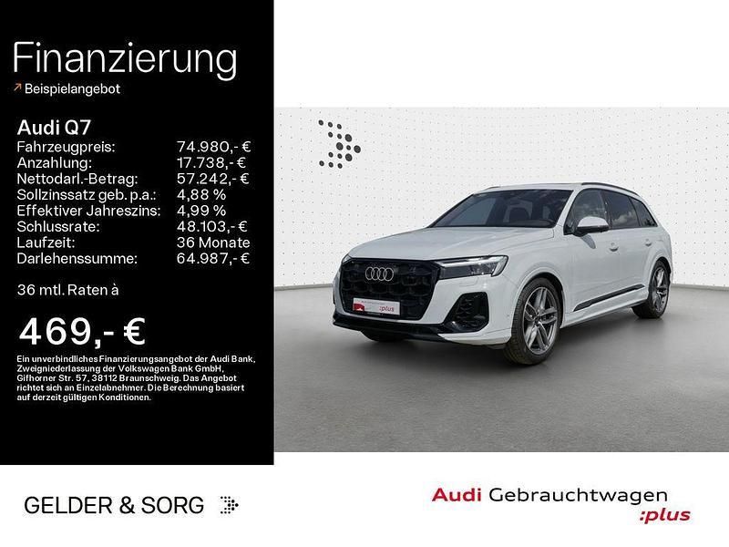 Gletscherweiß metallic Gebraucht 2024 Audi Q7 S-Line SUV | 74.980 € (Fairer Preis) - Bild 1/2