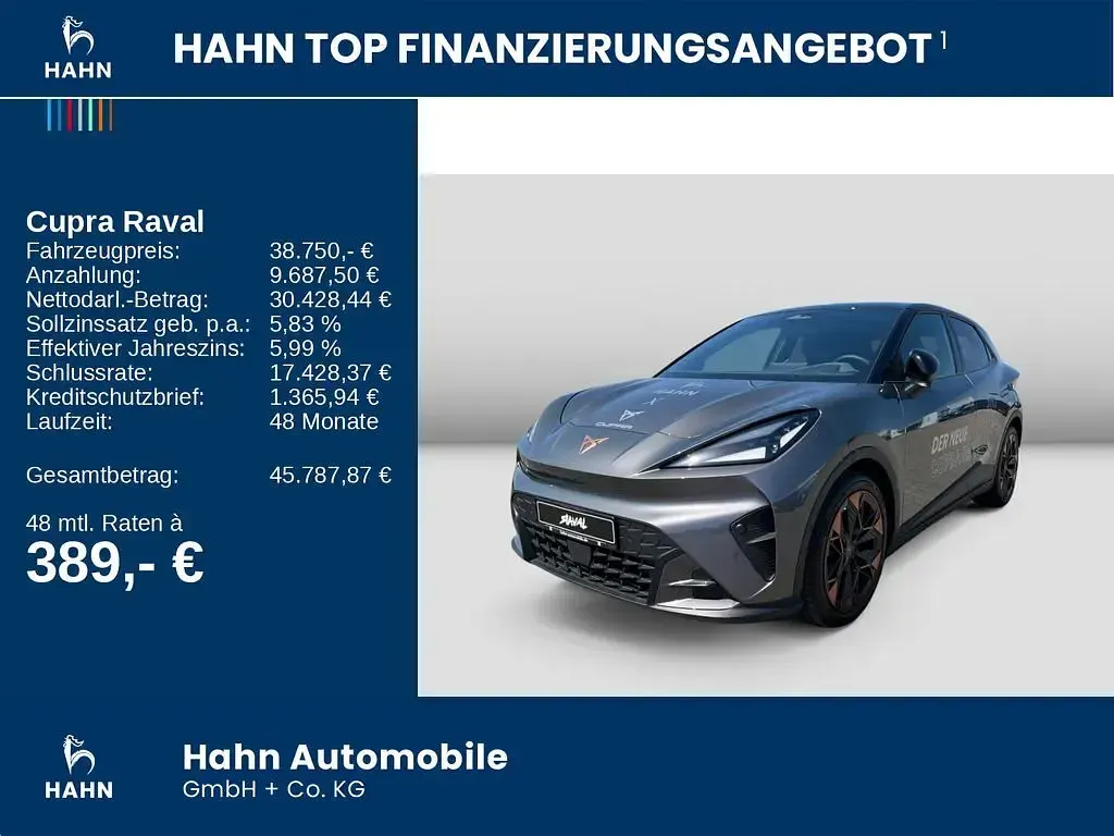 Gebraucht Cupra Raval Endurance 155 kW (211 PS) 2026 Schwarz Limousine