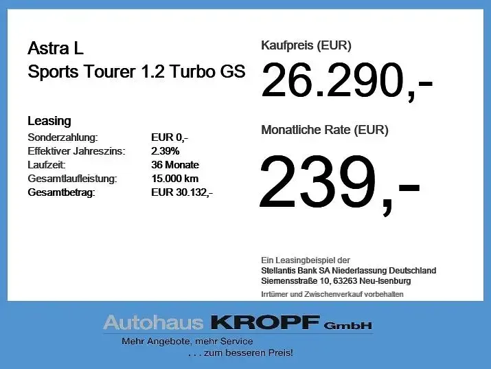 Neu Opel Astra 131 PS (96 kW) 2025 Weiß (lack weiss banquise/typ aussenverkleidung spi) Kombi