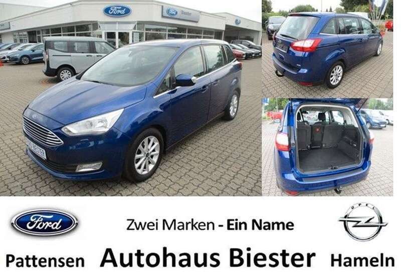 Blau Gebraucht 2016 Ford Grand C-Max Titanium Van / Kleinbus | 11.500 € (Teuer) - Bild 1/4