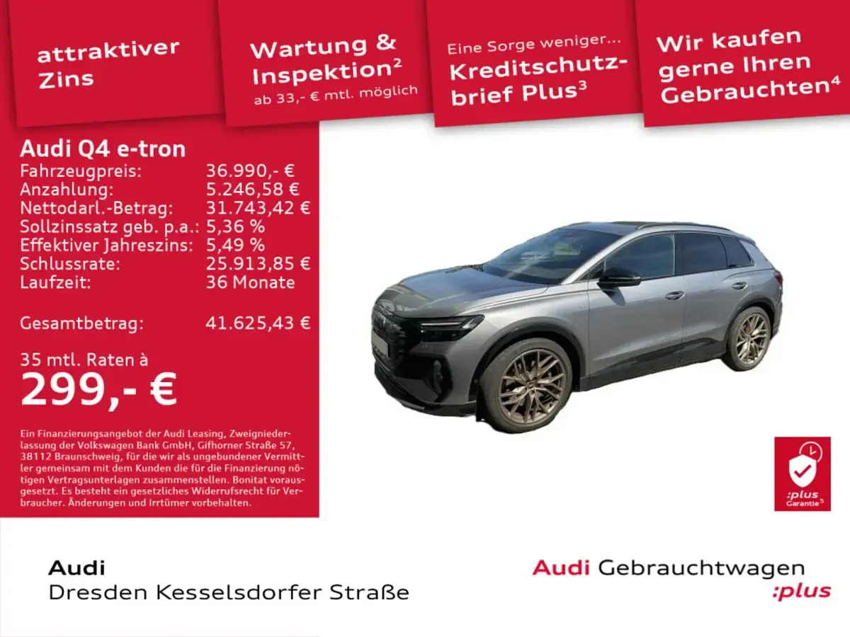 Gebraucht Audi Q4 e-tron Ambiente 150 kW (204 PS) 2023 Taifungrau metallic SUV