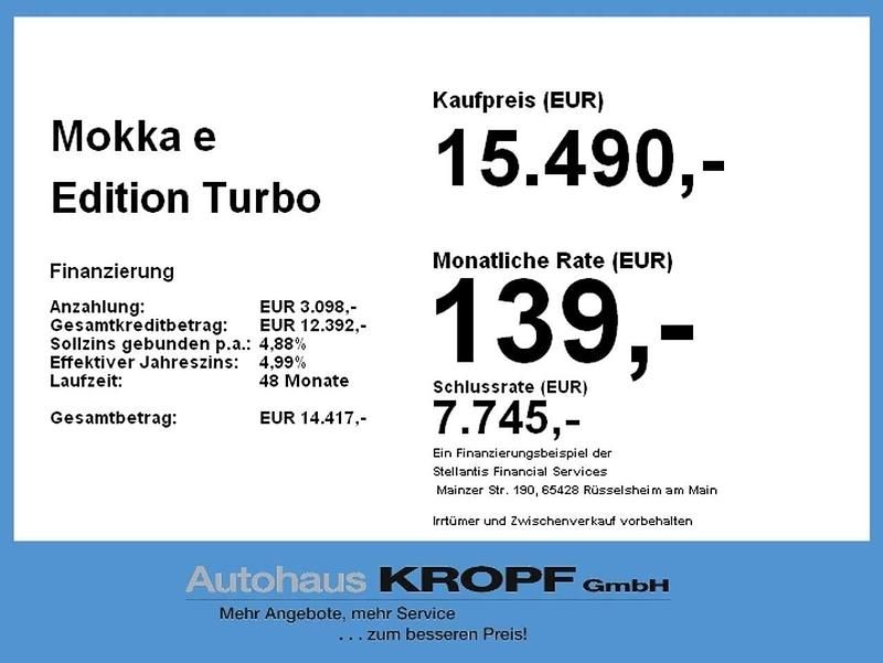 Gebraucht Opel Mokka-e Edition 100 kW (136 PS) 2022 Matcha green/ikone gruen SUV