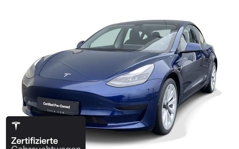 Blau Gebraucht 2021 Tesla Model 3 Standard Range Limousine | 23.500 € (Fairer Preis) - Bild 1/4