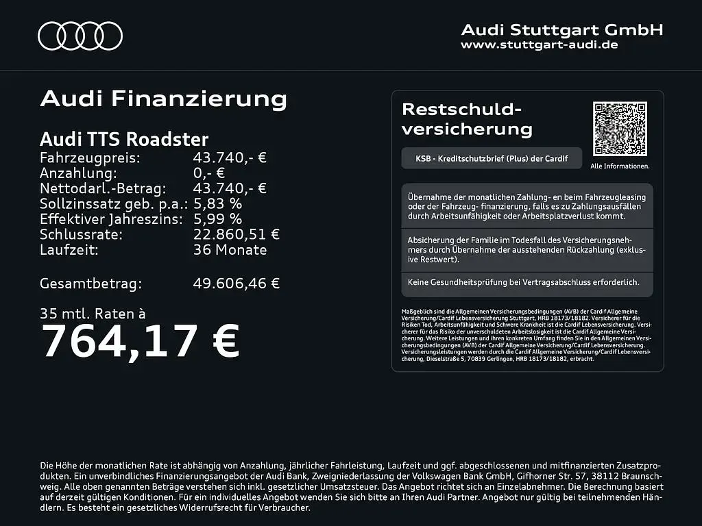 Gebraucht Audi TT Roadster Sport 320 PS (235 kW) 2022 Daytonagrau perleffekt Cabrio
