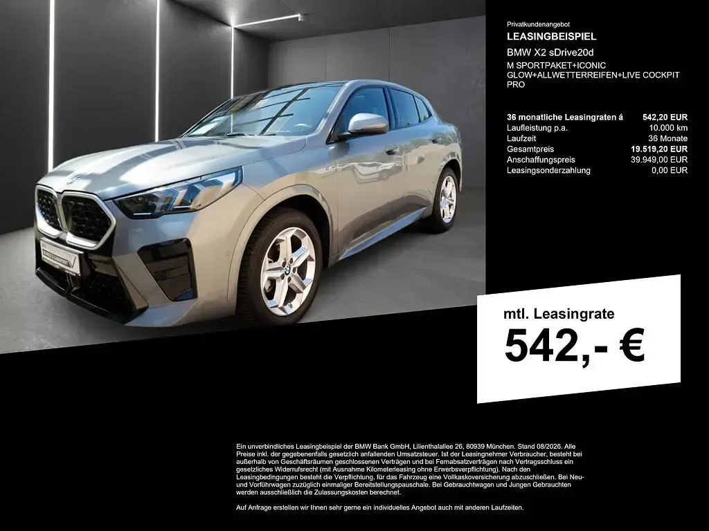 Gebraucht BMW X2 M Sport 163 PS (119 kW) 2025 Grau SUV