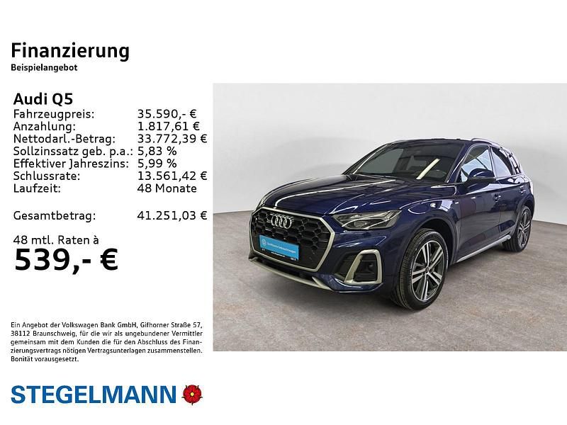 Brugt Audi Q5 S-Line 265 HK (194 kW) 2022 Blå SUV