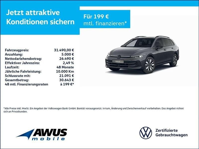Delfingrau Gebraucht 2025 VW Golf VIII Goal Kombi | 31.490 € (Superpreis) - Bild 1/4