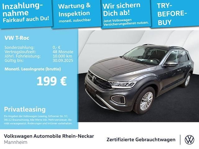 Indiumgrau metallic Gebraucht 2024 VW T-Roc Life SUV | 21.391 € (Superpreis) - Bild 1/4