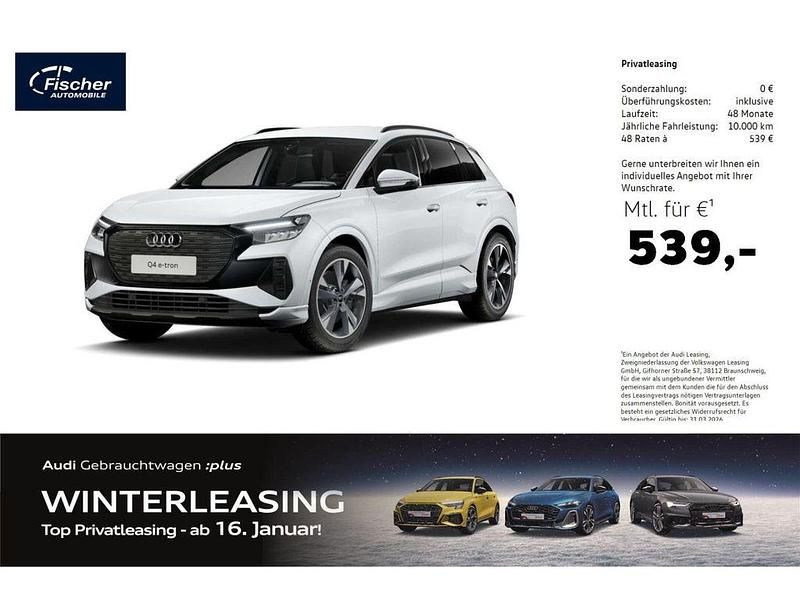 Weiss Gebraucht 2025 Audi Q4 e-tron Ambiente SUV | 52.880 € (Etwas zu teuer) - Bild 1/4