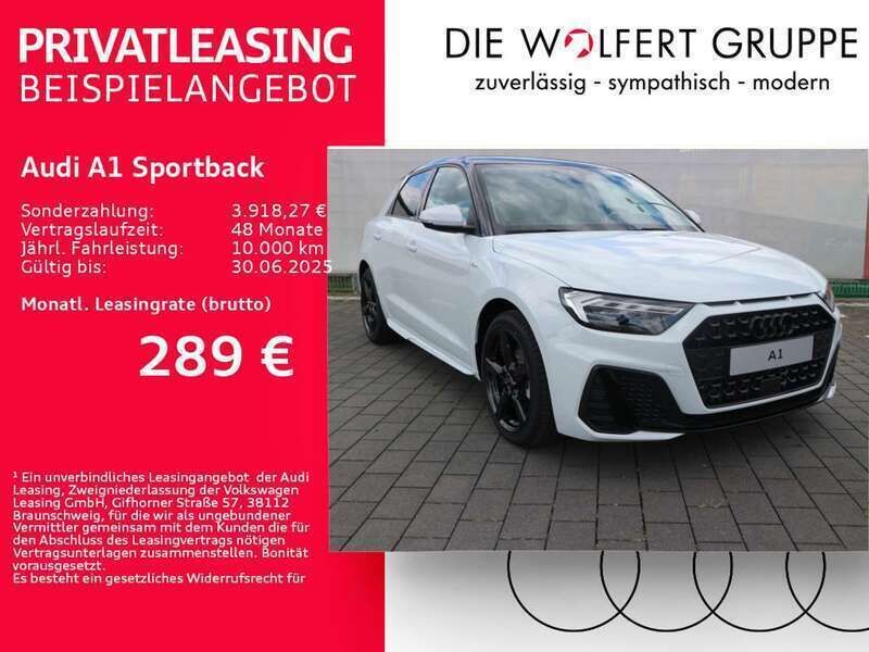 Gletscherweiß metallic Neu 2025 Audi A1 S-Line Kleinwagen | 30.859 € (Fairer Preis) - Bild 1/3