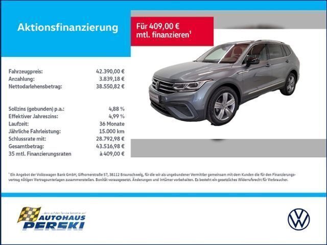 Platinum grey metallic Gebraucht 2024 VW Tiguan Allspace Move SUV | 39.800 € (Fairer Preis) - Bild 1/4