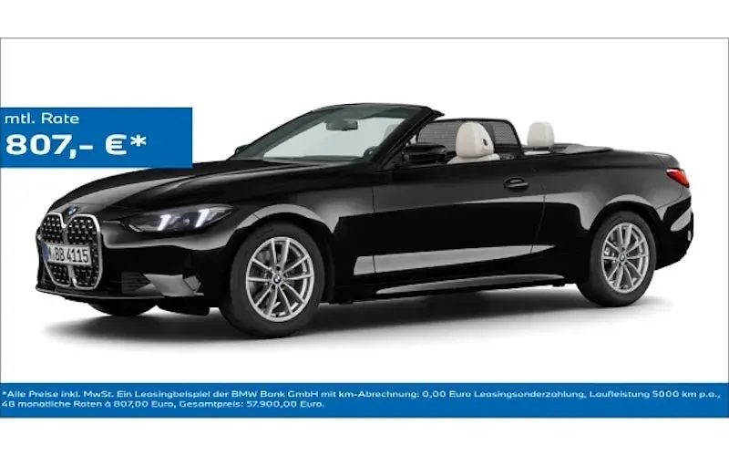 Neu BMW 420 Cabriolet Comfort Edition 184 PS (135 kW) 2026 Schwarz Cabrio