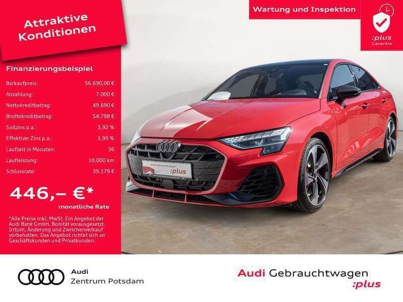 Progressivrot metallic Gebraucht 2024 Audi S3 Ambiente Limousine | 56.690 € (Superpreis) - Bild 1/3