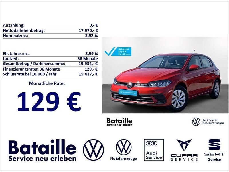 Gebraucht VW Polo Life 80 PS (58 kW) 2025 Rot Kleinwagen