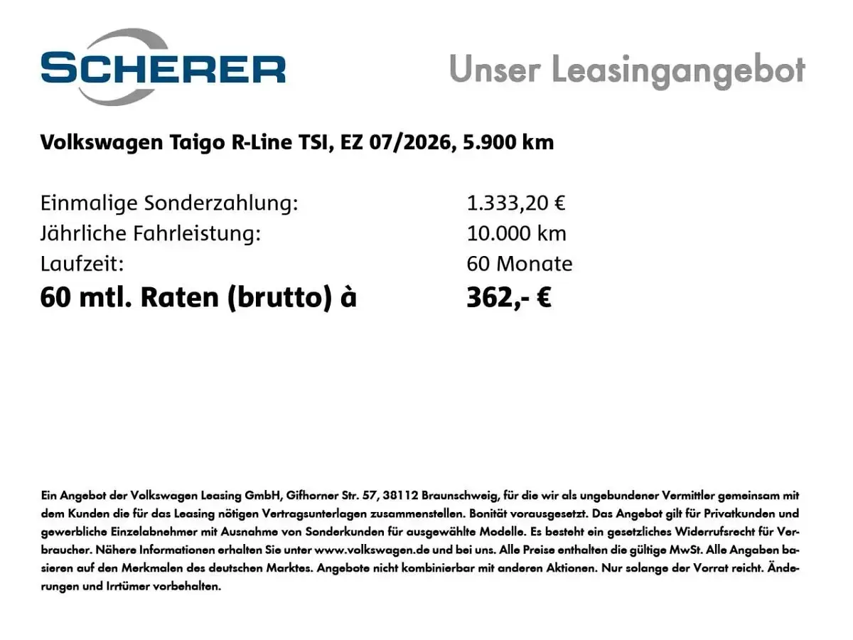 Gebraucht VW Taigo R-line 116 PS (85 kW) 2026 Ascotgrau SUV