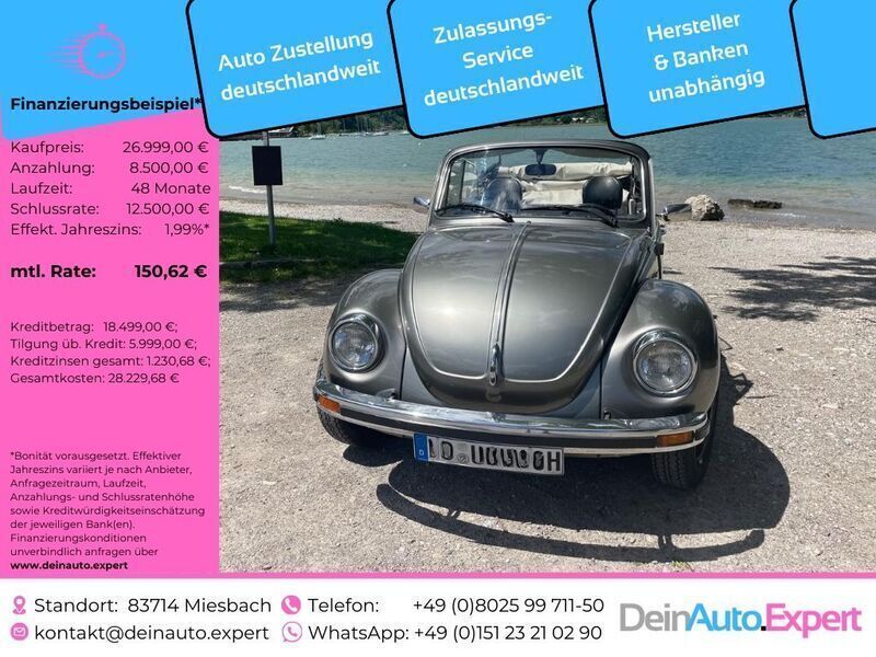 Grau Gebraucht 1979 VW Käfer Karmann Cabrio | 21.499 € - Bild 1/4