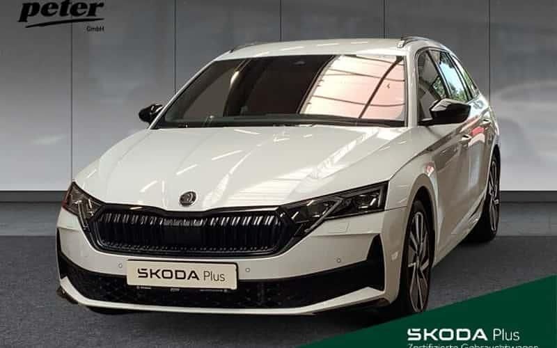 Moonweiß perleffekt Gebraucht 2024 Skoda Octavia SportLine Kombi | 37.950 € (Teuer) - Bild 1/4