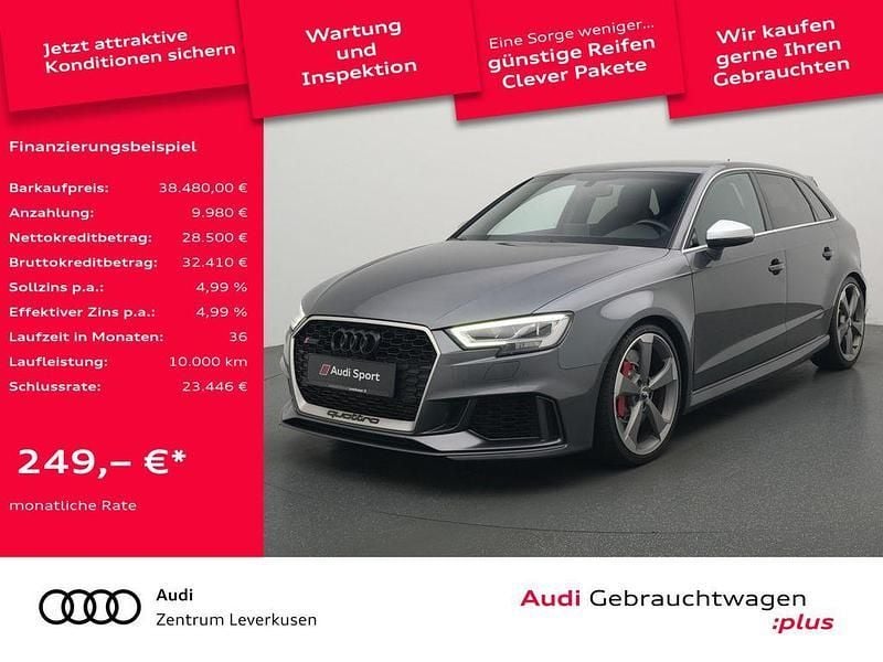 Daytonagrau perleffekt Gebraucht 2019 Audi RS3 Sportback Design Kleinwagen | 38.480 € (Fairer Preis) - Bild 1/4