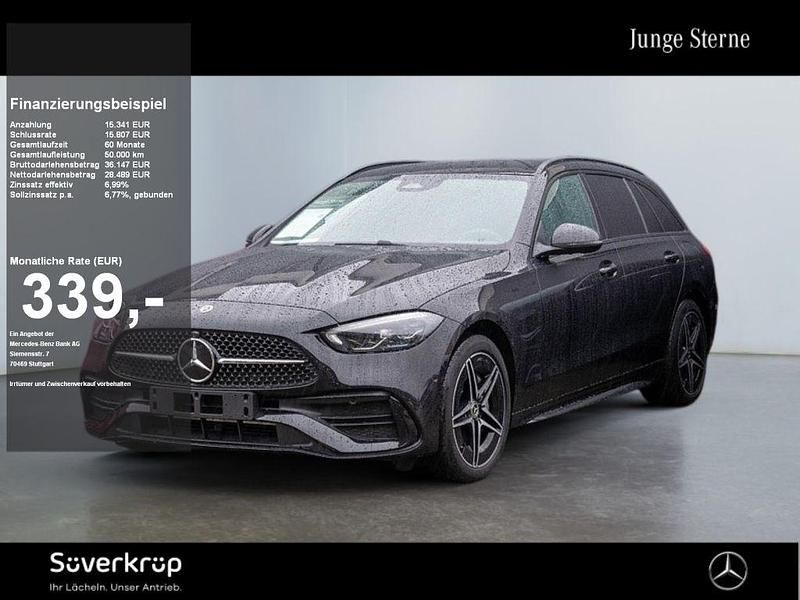 Gebraucht Mercedes C300e AMG 313 PS (230 kW) 2024 Schwarzlack obsidianschwarz (metallic) Kombi