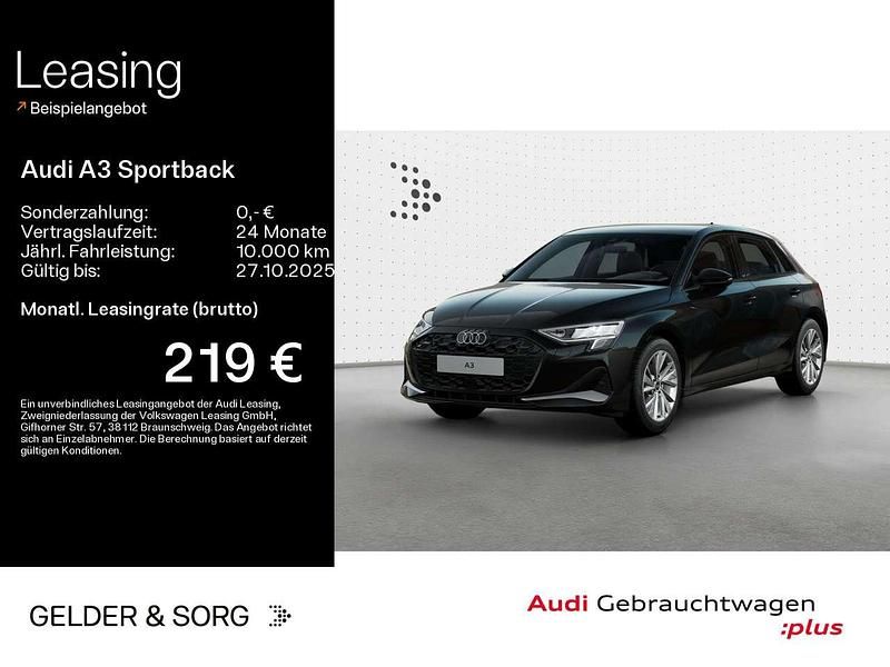 Mythosschwarz metallic Gebraucht 2024 Audi A3 Advanced Plus Limousine | 27.980 € (Fairer Preis) - Bild 1/4