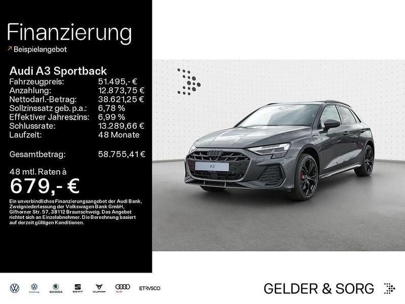Grau Neu 2025 Audi A3 Sportback e-tron S-Line Limousine | 51.495 € (Etwas zu teuer) - Bild 1/4