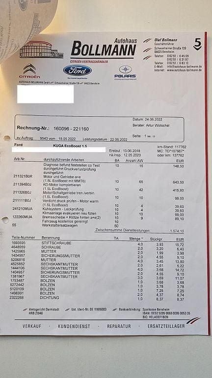 Gebraucht Ford Kuga Titanium 150 PS (110 kW) 2018 Schwarz SUV