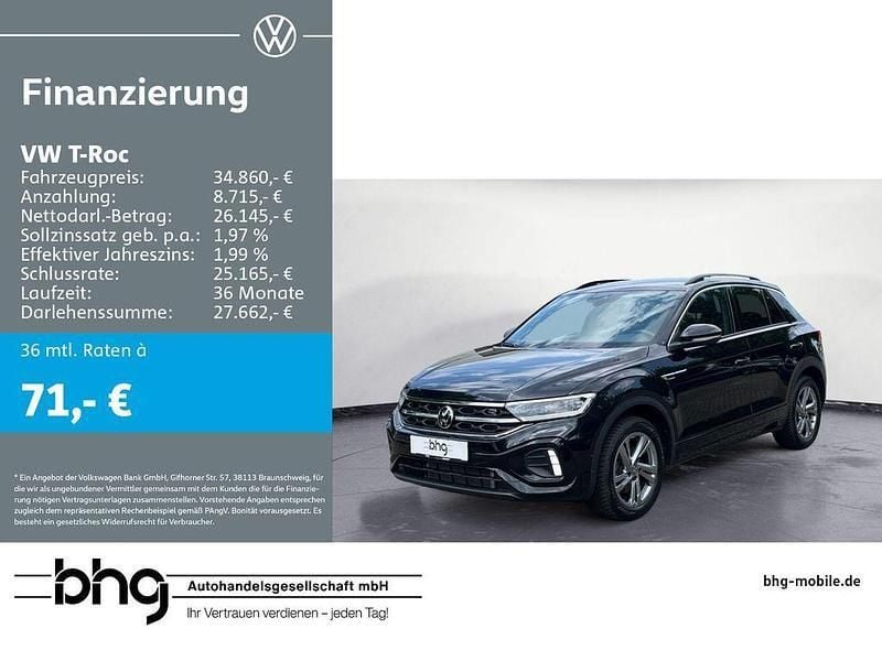Schwarz Gebraucht 2024 VW T-Roc R-line SUV | 34.860 € (Fairer Preis) - Bild 1/4