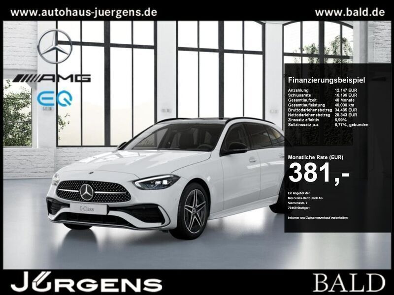 Weiss unilack polarweiss Gebraucht 2022 Mercedes C300e AMG Kombi | 43.880 € (Etwas zu teuer) - Bild 1/4