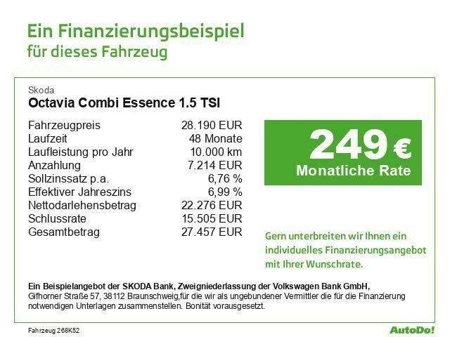 Schwarz Neu 2025 Skoda Octavia Essence Kombi | 28.190 € (Guter Preis) - Bild 1/1