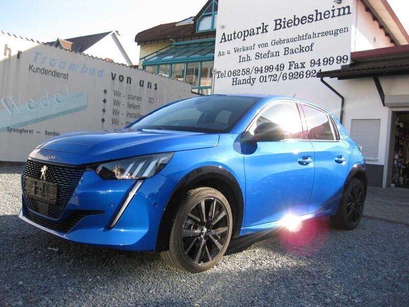 Vertigoblau Gebraucht 2023 Peugeot e-208 GTi Kleinwagen | 17.999 € (Superpreis) - Bild 1/4