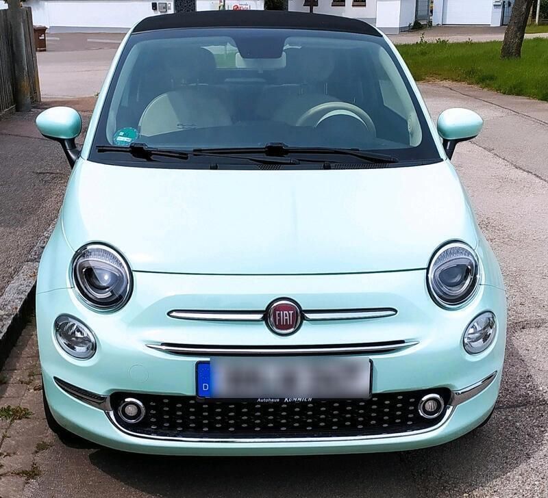 Grün Gebraucht 2018 Fiat 500C Lounge Cabrio | 9.100 € (Guter Preis) - Bild 1/4