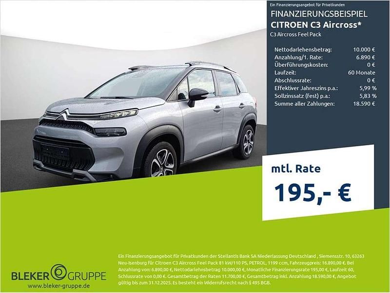 Grau Gebraucht 2023 Citroën C3 Aircross Feel SUV | 16.890 € (Fairer Preis) - Bild 1/3